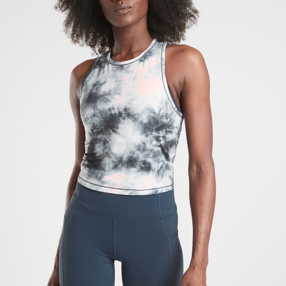 Athleta Shanti Crop Ice Dye Tank